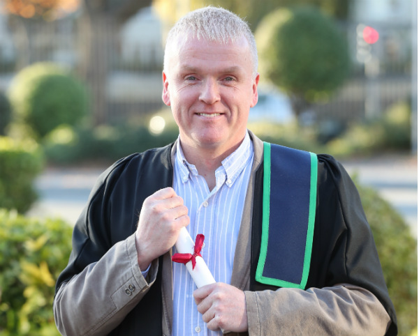 Image of John Graduating from Dublin Business School, Dublin, Ireland